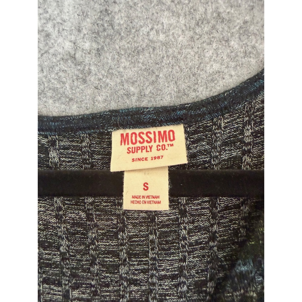Mossimo Supply Co Y2K Striped Ribbed Bell Sleeve Dress Womens S Boho Witchy 90's - Picture 2 of 9
